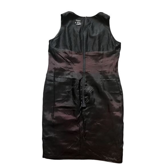 VTG Escada Elements Raw Silk Shift Dress BLK SZ 42/M Classic Chic Minimalist 90s - Picture 14 of 16